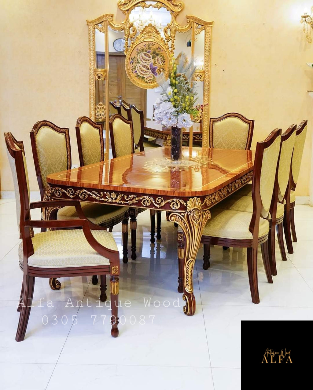 Shield Back Chinioti Dining Set