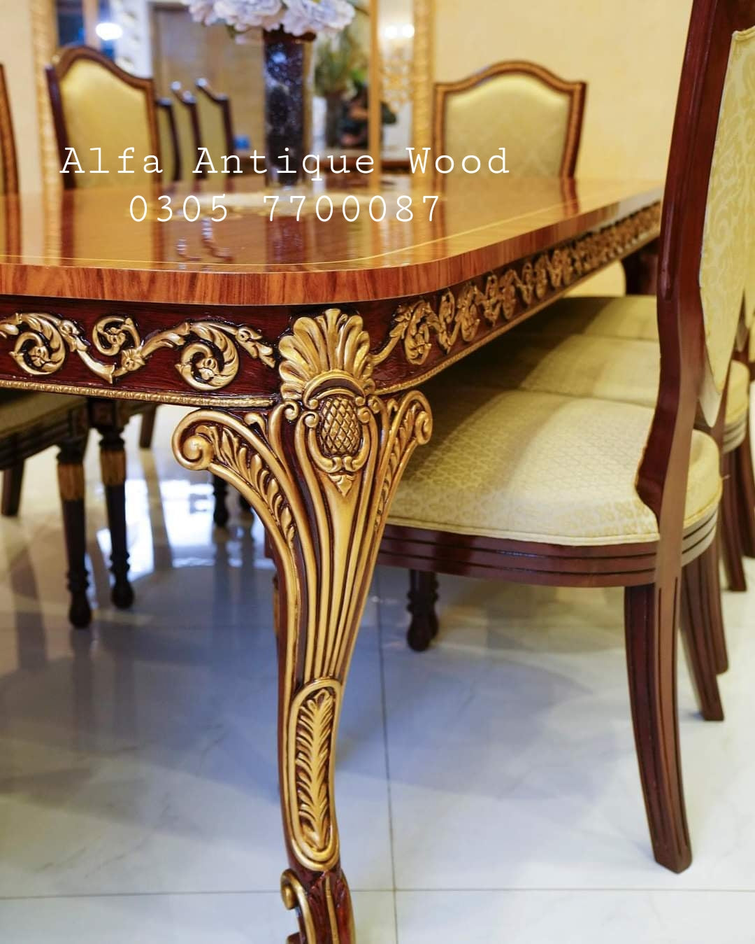 Shield Back Chinioti Dining Set
