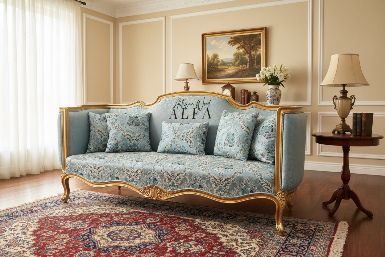 The Royal Sky Victorian Sofa Set