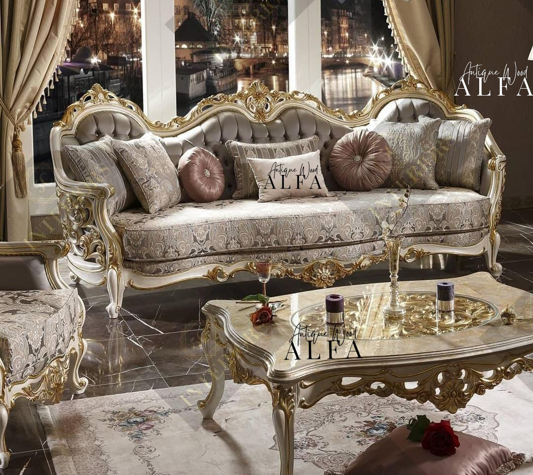 Side Carving Sofa Set