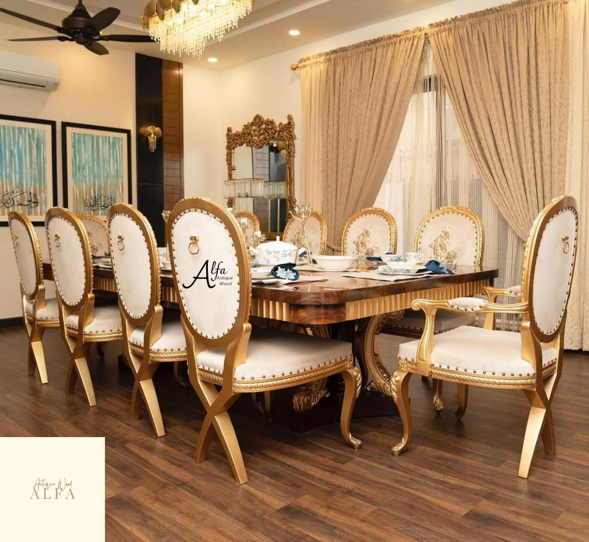 Gold Leaf Dining Table