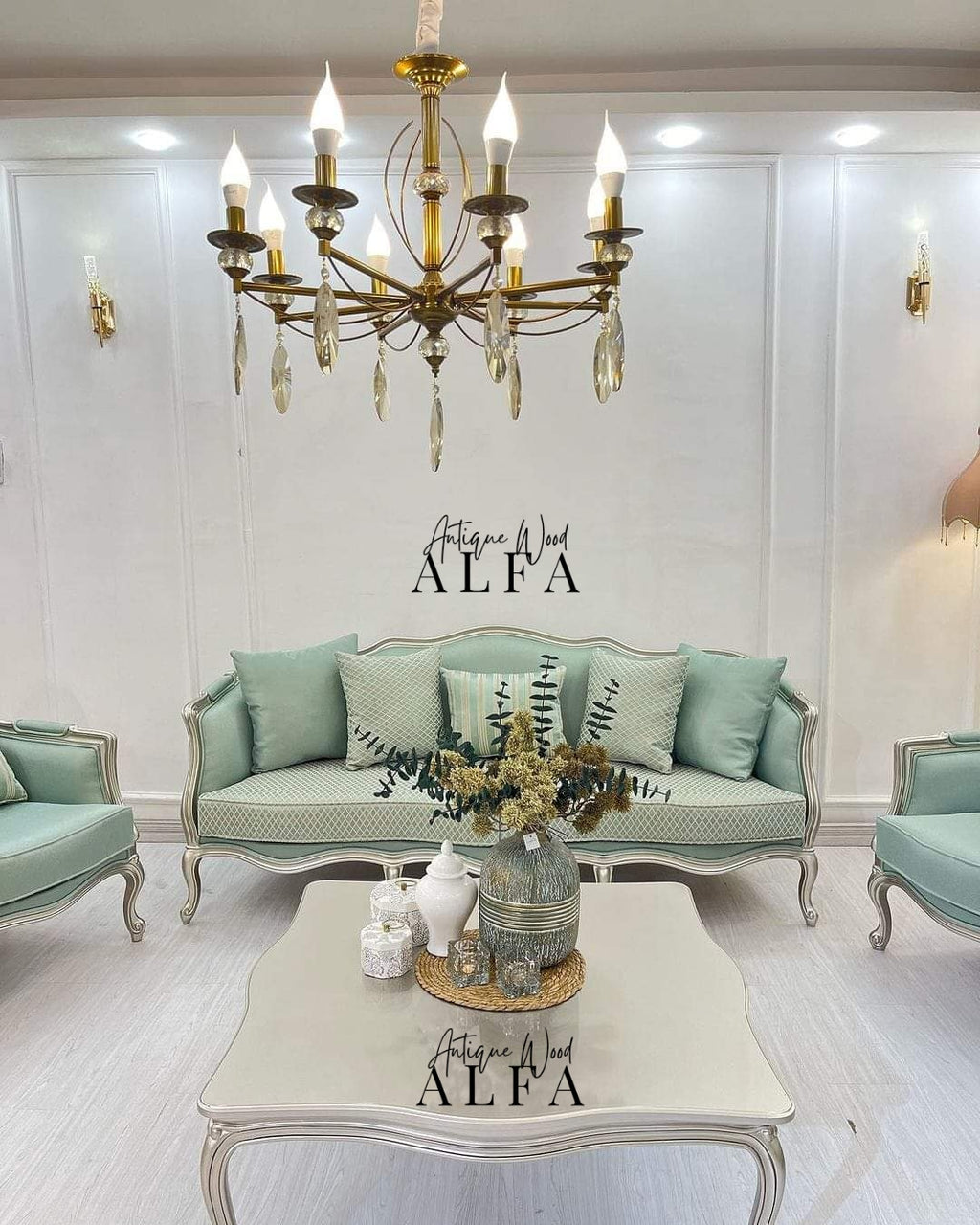 The Azure Classic Sofa Set